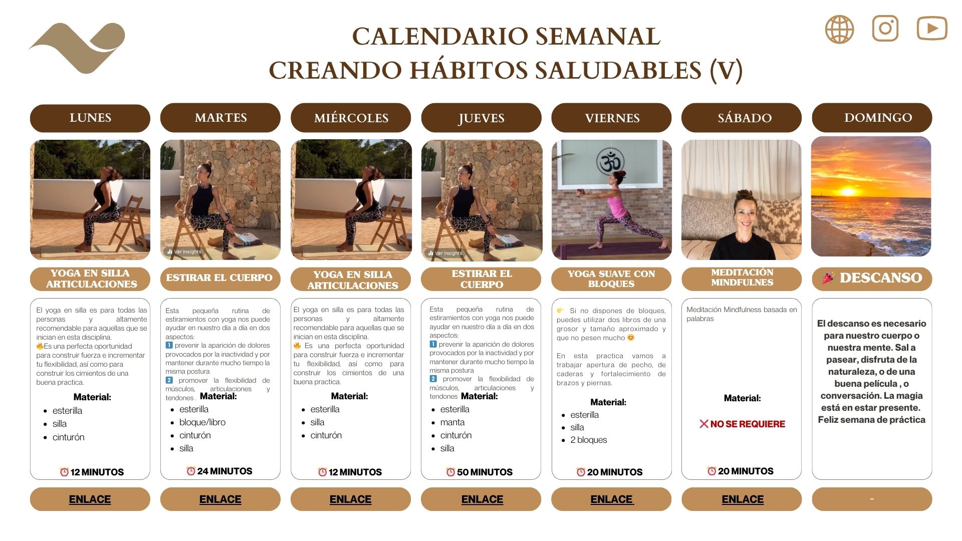 Calendario de yoga y Mindfulness by Veronica Salas